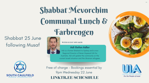Banner Image for Shabbat Mevarchim Communal Lunch & Fabrengen
