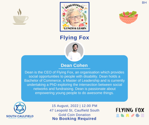 Banner Image for Bess Hymans Lunch & Learn With Flying Fox