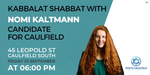 Banner Image for Kabbalat Shabbat with Nomi Kaltmann - Candidate For Caulfield