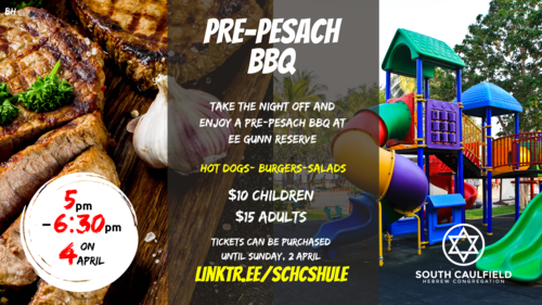 Banner Image for Pre-Pesach BBQ
